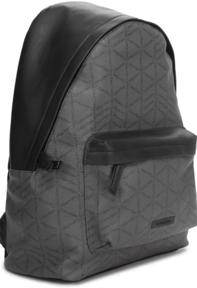 Calvin Klein, Calvin Klein, Textile Backpack, Juodas/Pilkas, Nešiojamas kompiuteris Compartiment, For Men, 28 x 33 x 11 cm