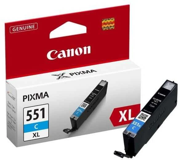 CANON 1LB CLI-551XLC rašalo kasetė žalsvai mėlyna didelės talpos 700 puslapių 1 pakuotė XL