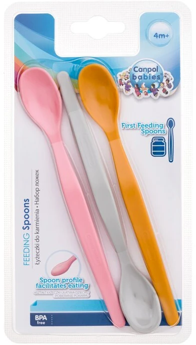 Canpolbabies CANPOL BABIES šaukšteliai, 3 vnt., pink, 31/419_pin