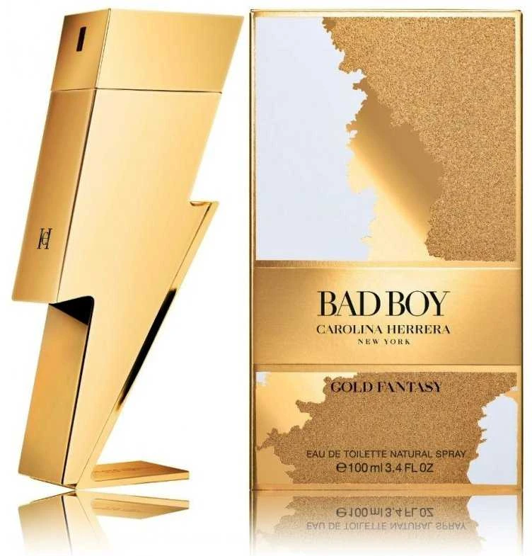 Carolina Herrera Bad Boy Gold Fantasy EDT tualetinis vanduo vyrams, 100 ml