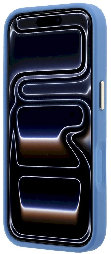 Dėklas Guess Case for IPHONE 18 Pro Max/17 Pro Max compatible with MagSafe (Stripe Round and Classic Logos 4G) light mėlynas