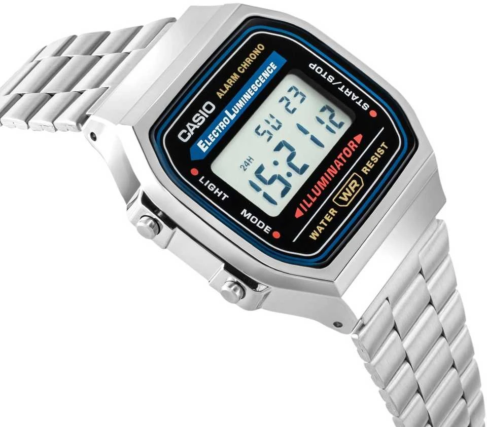UNISEX CASIO A168WA-1W LAIKRODIS – VINTAGE + DĖŽUTĖ