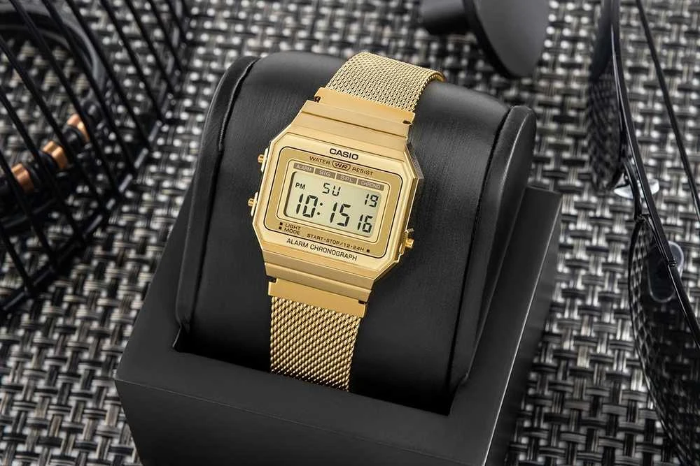 Unisex Casio Retro Vintage laikrodis A700WMG-9A + DĖŽUTĖ