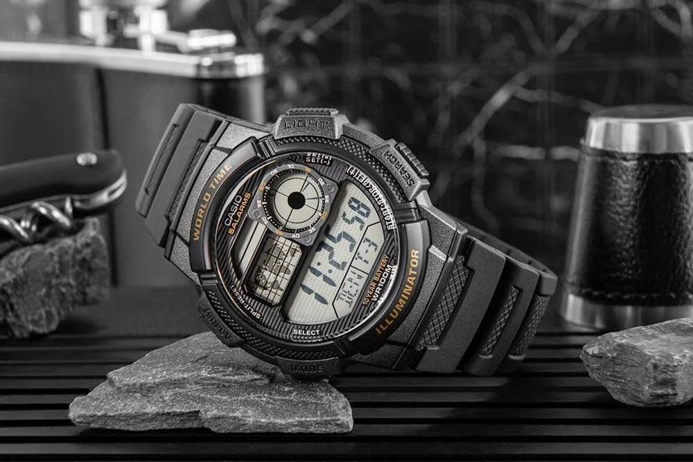 VYRIŠKAS LAIKRODIS CASIO AE-1000W 1AV (zd073a) - WORLD TIME