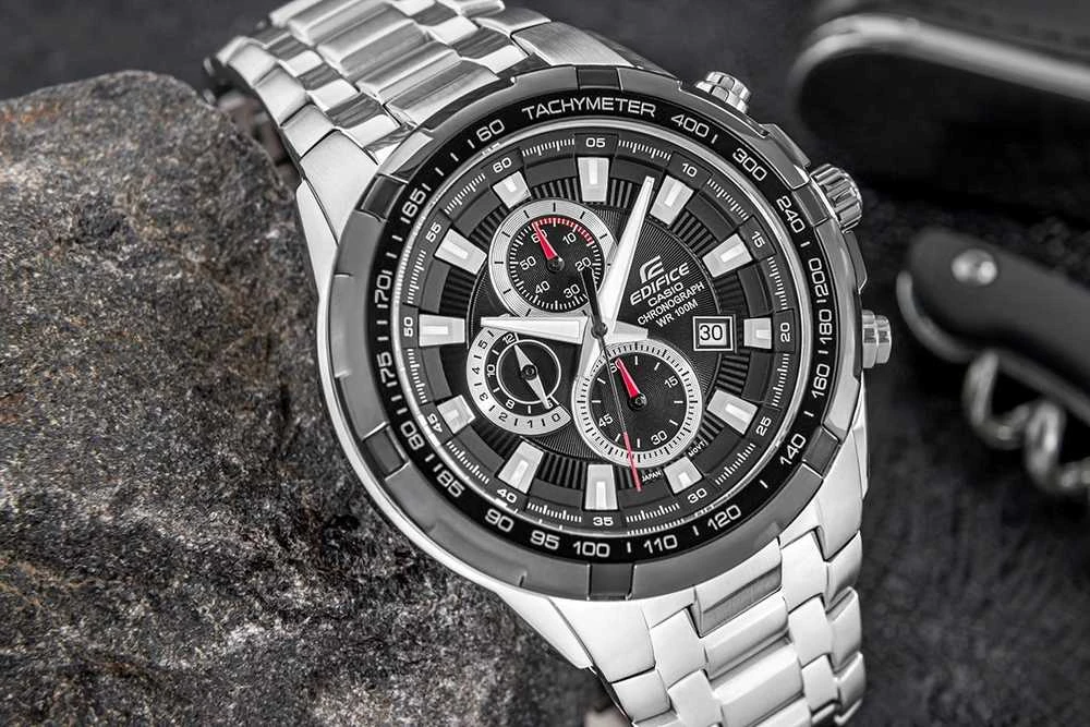 Vyriškas laikrodis CASIO EDIFICE EFR-539D-1A – 10ATM (zd114a) + DĖŽĖ