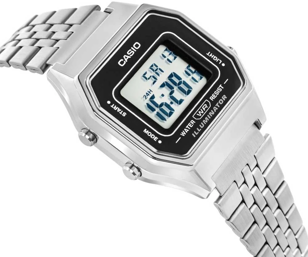 CASIO VINTAGE LA680WA-1 MOTERINIS LAIKRODIS (zd631a) + DĖŽUTĖ