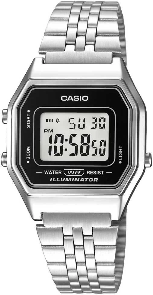 CASIO VINTAGE LA680WA-1 MOTERINIS LAIKRODIS (zd631a) + DĖŽUTĖ
