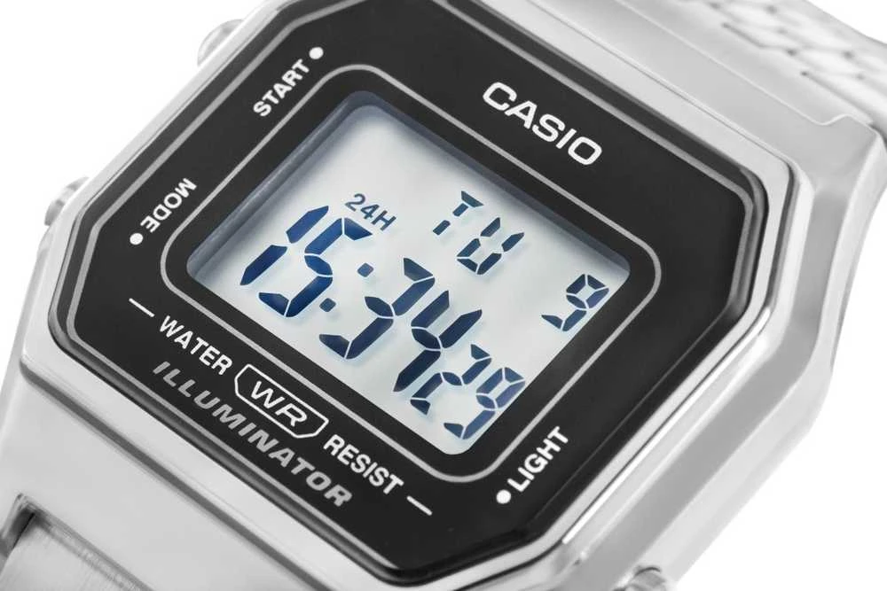 CASIO VINTAGE LA680WA-1 MOTERINIS LAIKRODIS (zd631a) + DĖŽUTĖ