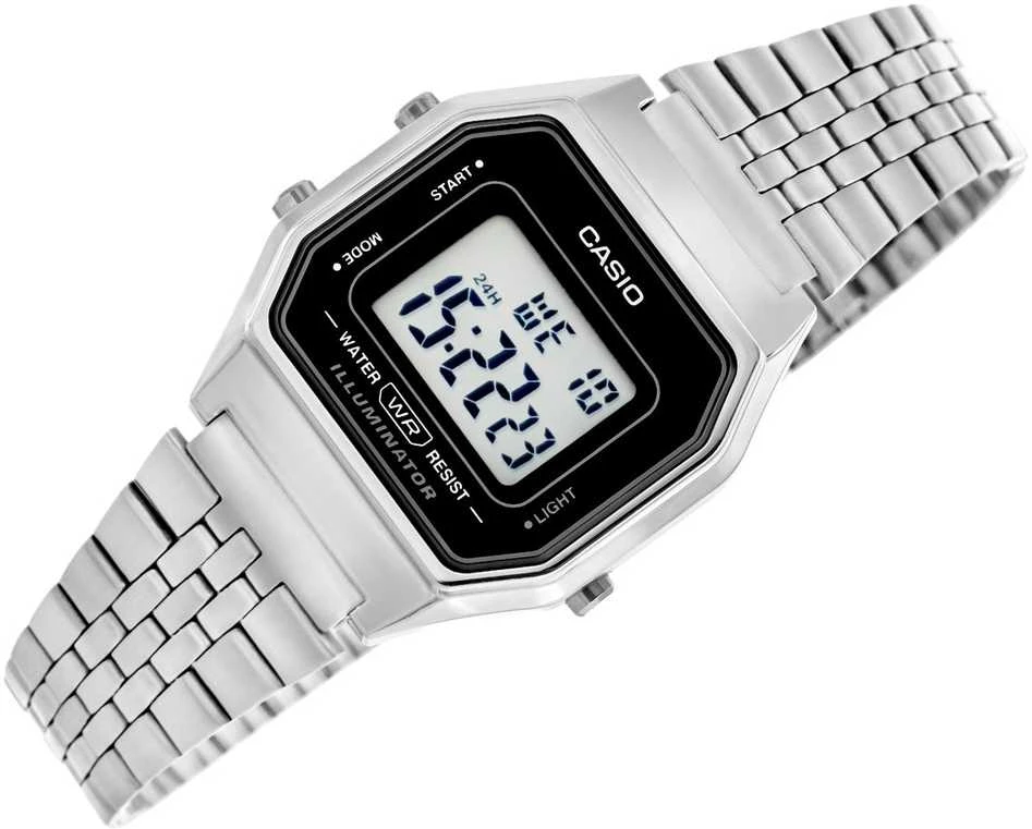 CASIO VINTAGE LA680WA-1 MOTERINIS LAIKRODIS (zd631a) + DĖŽUTĖ