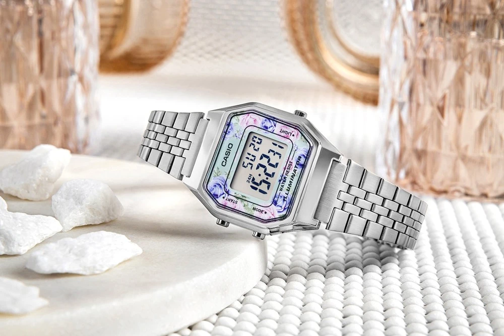CASIO LA680WA-2C MOTERIS LAIKRODIS (zd631i) + DĖŽĖ