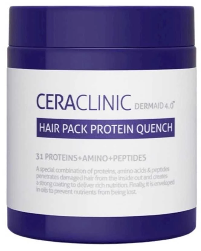 CERACLINIC Dermaid 4.0 Hair Pack Protein Quench - atkurianti plaukų kaukė su baltymų, aminorūgščių ir peptidų kompleksu, 250 ml