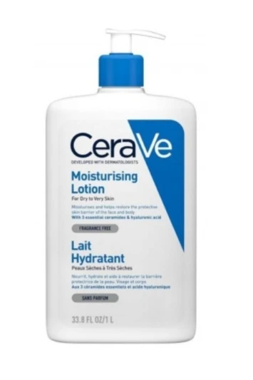 Drėkinamasis veido ir kūno losjonas sausai ir labai sausai odai Cerave Moisturising Lotion, 1000 ml