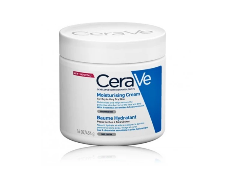 Drėkinamasis veido ir kūno kremas sausai ir labai sausai odai Cerave Moisturising Cream, 454 g