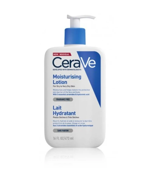 Drėkinamasis veido ir kūno losjonas sausai ir labai sausai odai Cerave Moisturising Lotion, 473 ml