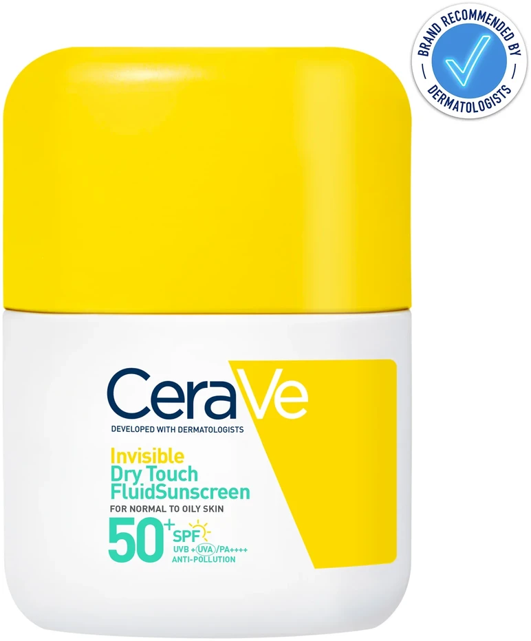CeraVe Invisible Oil-Control Hydrating Sunscreen Fluid SPF 50+ apsauginis fluidas nuo saulės, 50 ml