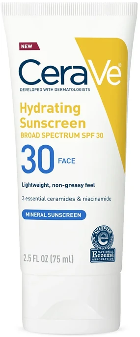 CeraVe Invisible Hydrating Protective Lotion SPF 30 apsauginis losjonas nuo saulės, 75 ml