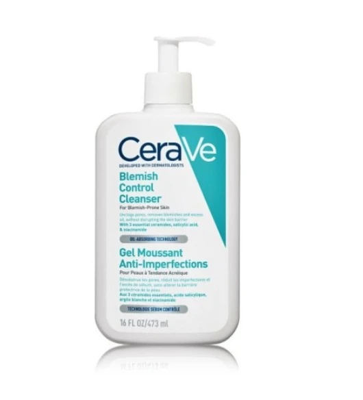 CeraVe Blemish Control Valiklis prausiklis riebiai ir spuoguotai odai, 473 ml