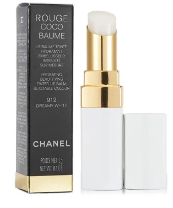 Chanel Rouge Coco Hydrating Beautifying Tinted Lūpų balzamas #912 Dreamy Baltas, 3 g