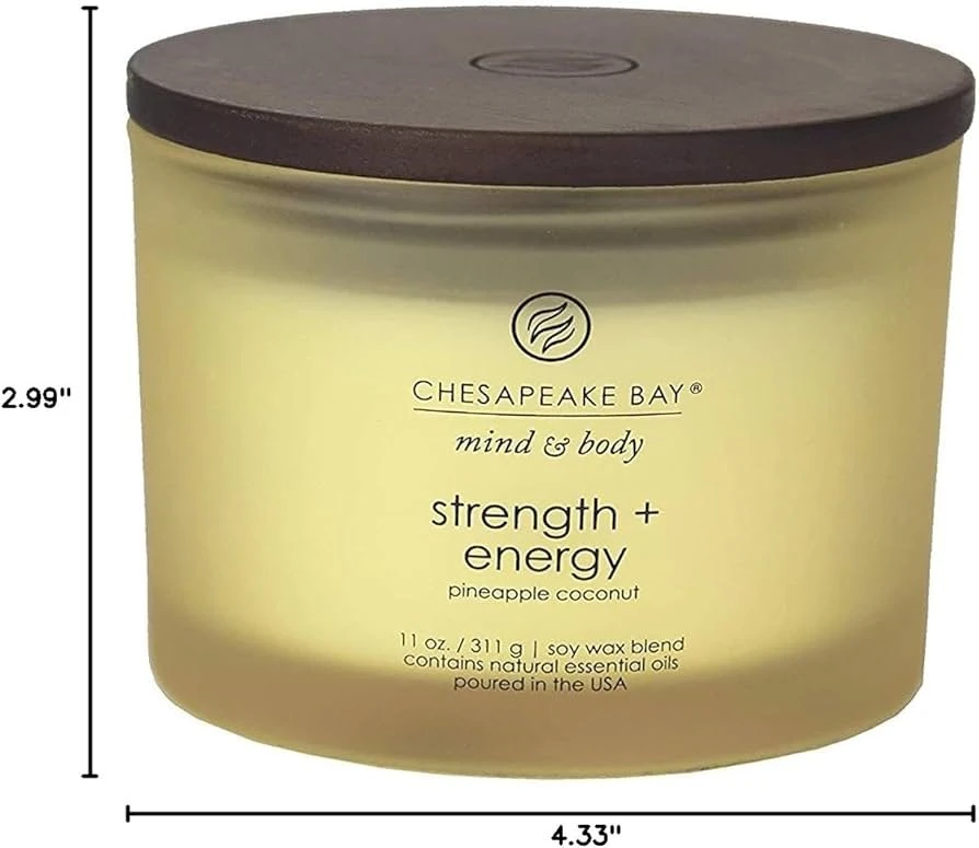 Chesapeake Bay Candle 3 dagčių žvakė – Strength & Energy (Pineapple Coconut)