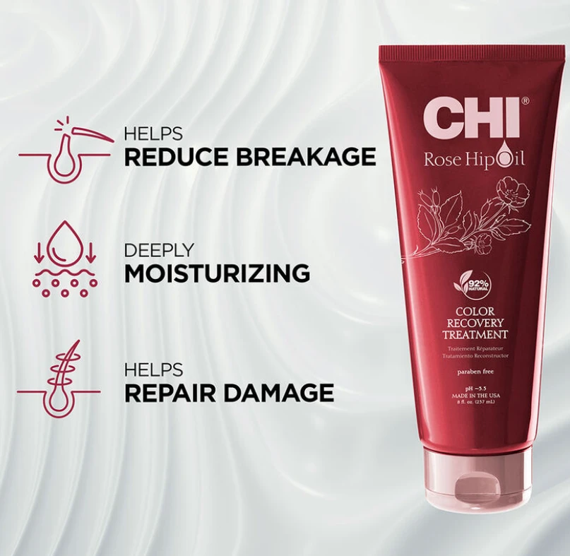 Atkuriamoji plaukų kaukė CHI Rose Hip Oil Recovery Treatment 237 ml