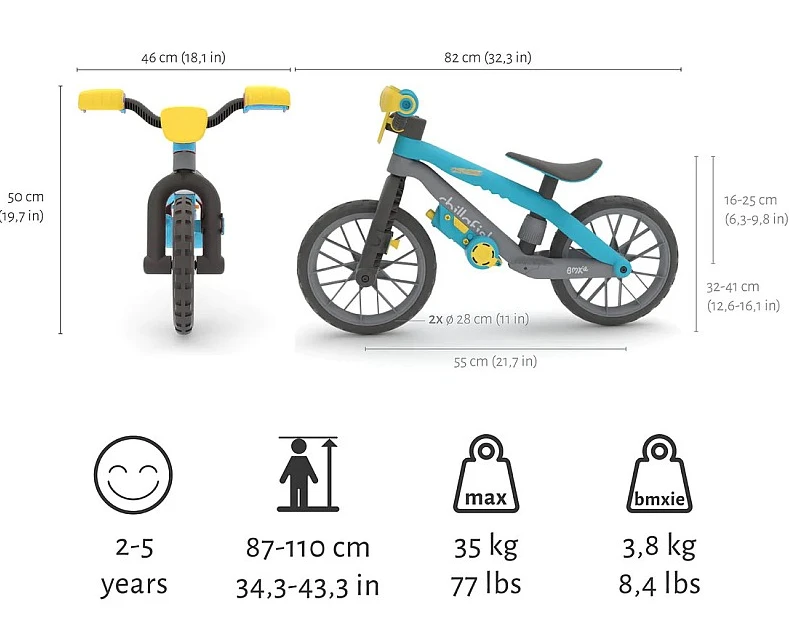 Chillafish BMXie 2 MOTO balance bike from 2 to 5 metai Rožinė CPMX03PIN