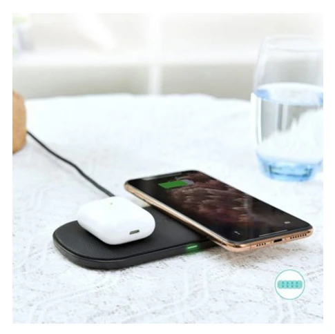 Belaidis įkroviklis CHOETECH, 18W, 2in1, juodas
