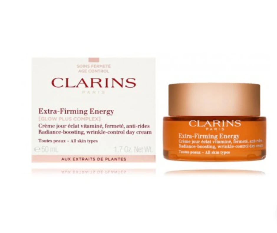 Clarins Extra Firming Energy Skaistinamasis bei stangrinamasis veido kremas brandžiai odai, 50 ml
