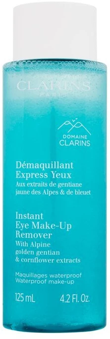 Clarins Instant Eye Make-Up Remover vandeniui atsparus akių makiažo valiklis, 125 ml