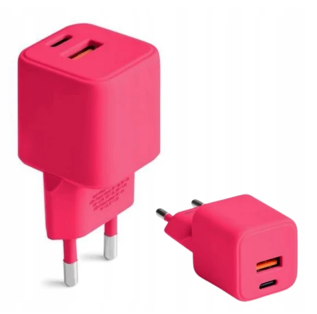 COLORUM sieninis įkroviklis USB-A + USB-C PD 30W CLS30-AC-02 xMagenta