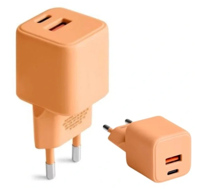 COLORUM sieninis įkroviklis USB-A + USB-C PD 30W CLS30-AC-14 x Peach Fuzz
