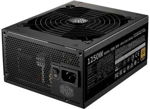 „Cooler Master MWE V2“, 80 PLUS auksinis maitinimo šaltinis, modulinis, PCIe 5.1 - 1.250 W, juodas
