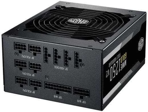 „Cooler Master MWE V2“, 80 PLUS auksinis maitinimo šaltinis, modulinis, PCIe 5.1 - 1.250 W, juodas