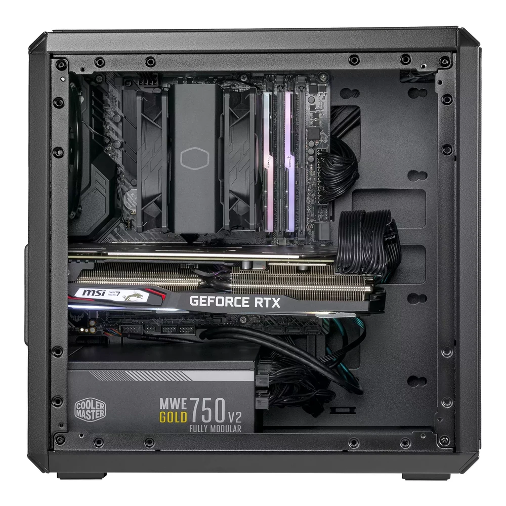 Cooler Master | Mini Tower kompiuterio dėklas | Q300L V2 | Juodas | Micro ATX, Mini ITX | Komplekte maitinimo blokas Nr