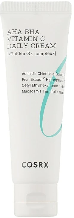 Cosrx Refresh AHA BHA Vitamin C Daily Cream Skaistinantis veido kremas, 50 ml