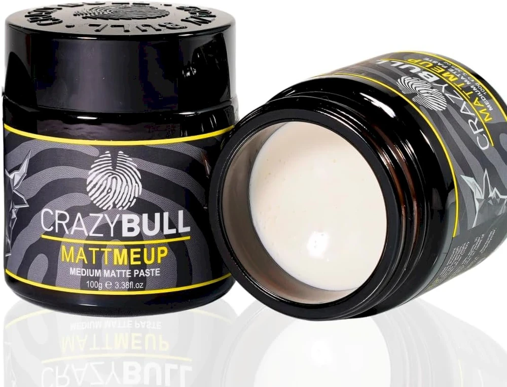 Crazy Bull MattMeup Medium Matte Paste Hair Kreminis, 100 g