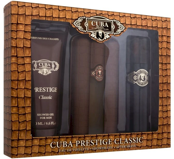Cuba Prestige rinkinys vyrams (EDT, 90 ml + dušo želė, 200 ml + vanduo po skutimosi, 100 ml)