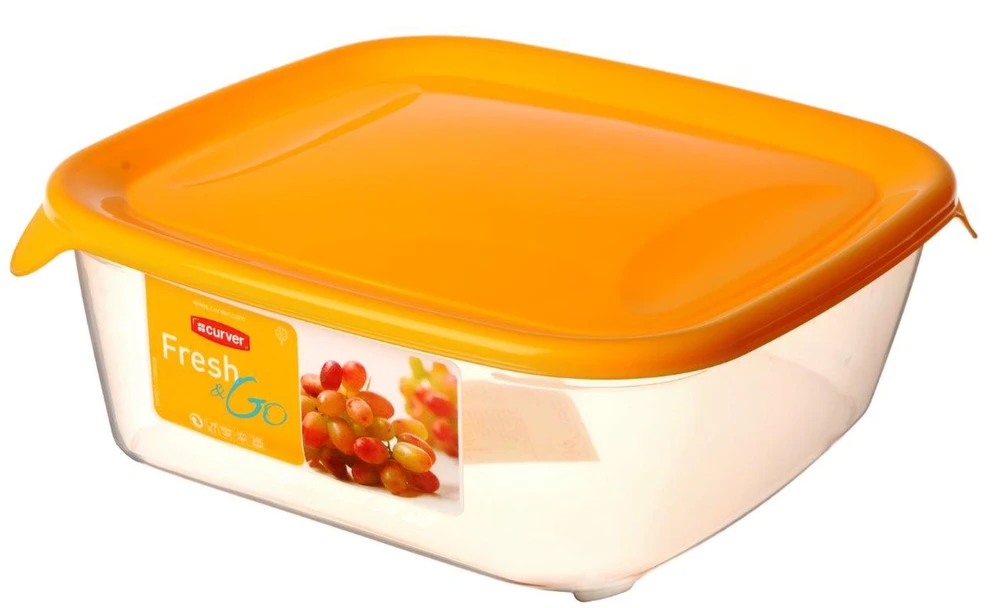 Galicja Curver / Keter CURVER MAISTO KONTEINYS "FRESH&GO" SQUARE 1,7L /Geltonas/ SKAIDRUMAS