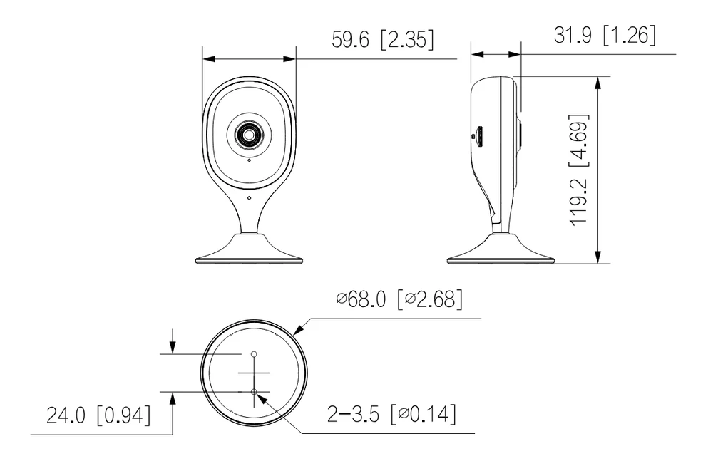 Dahua C5A Cube A1 IP camera Wi-Fi / 5 mpx / 2.8 mm