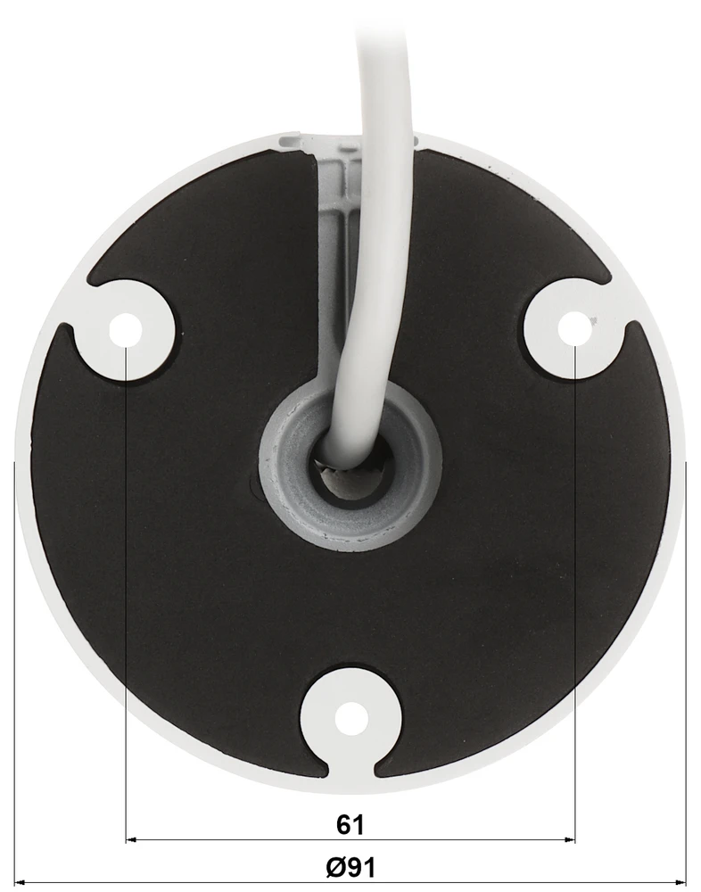 Dahua IP kamera HFW3449T1-AS-PV-S3 4MP FULL-COLOR. IR+LED pašvietimas iki 30m. 3,6 mm 82°. SMD, IVS