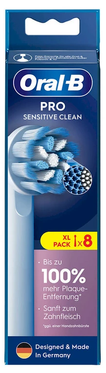 Oral-B Pro Jautrus Clean Replaceable Dantų šepetėlis Heads | Heads | Suaugusiems | Šepetėlių skaičius galvutės įeina 8 | Baltas