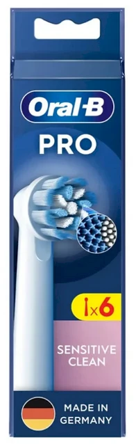 Braun Oral-B Jautrus Clean, 6 vnt., Balta, 3 mėnesiai, Ypač minkštas, Oral-B, Dėžutė