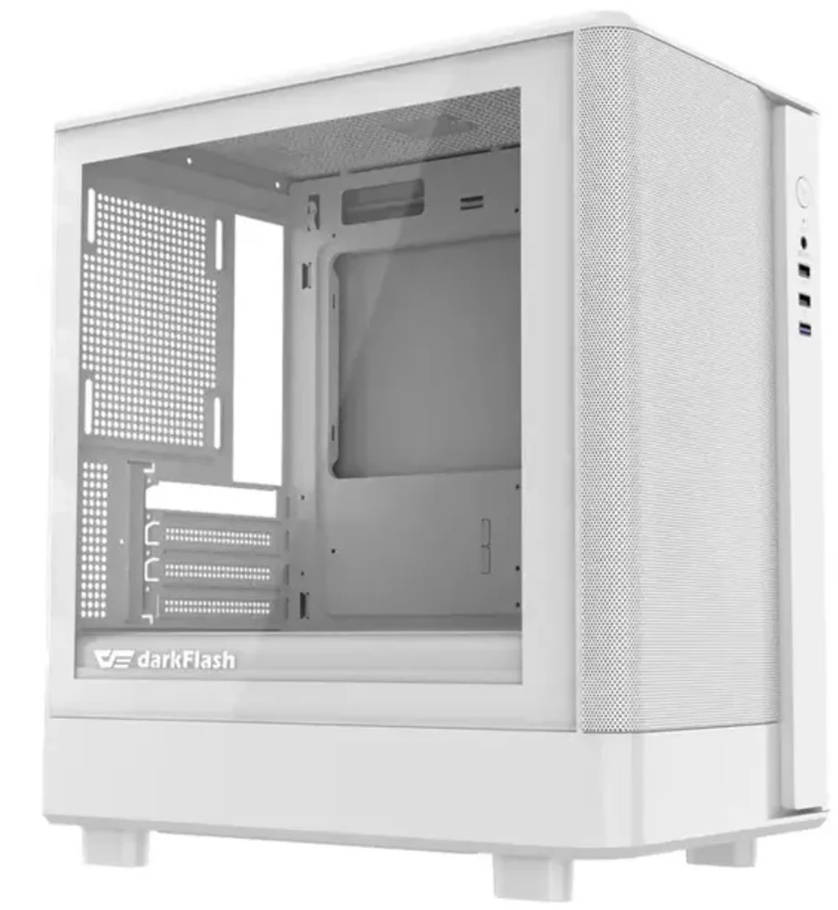Darkflash DB330M Mesh kompiuterio korpusas baltos spalvos