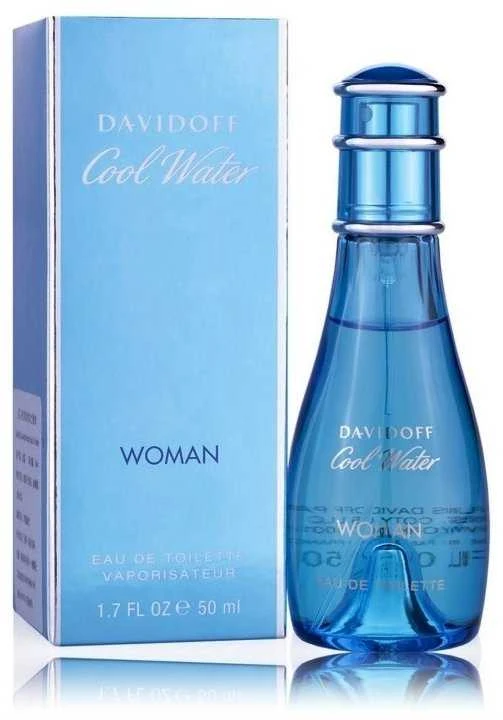 Davidoff Cool Water Woman EDT tualetinis vanduo moterims, 50 ml