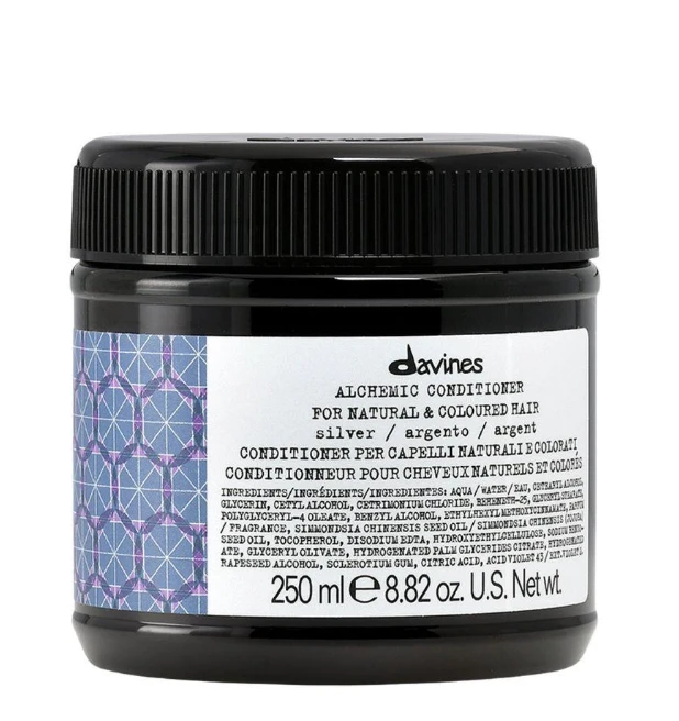 Davines ALCHEMIC Conditioner Sidabrinis kondicionierius platininėms blondinėms / šviesintiems plaukams, 250 ml