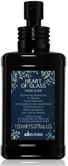 Davines Heart Of Glass Sheer Glaze Brightening Thermal Fluid blizgesys ir apsauga šviesiems plaukams, 150 ml