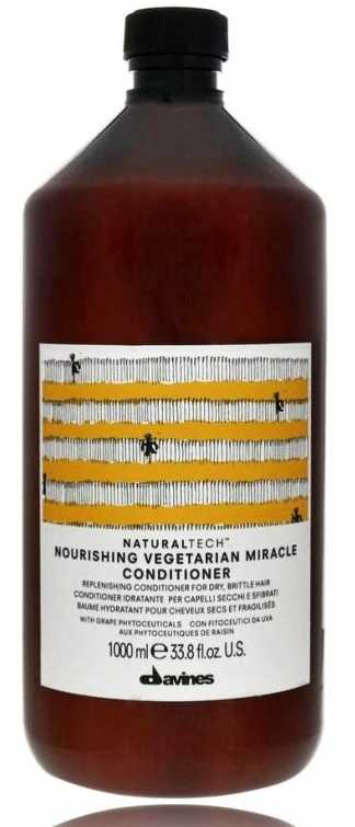 Davines NATURALTECH maitininantis Vegetarian Miracle Conditioner kondicionierius su keratinu, 1000 ml