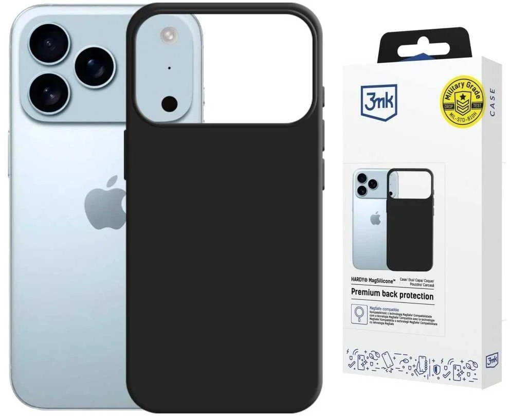 3mk Hardy silikoninis MagCase Apple iPhone 17 Pro Max dėklas