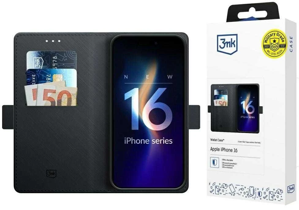 Dėklas 3mk Wallet Case Apple iPhone 17 juodas