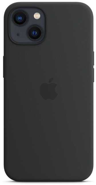 Apple iPhone 13 Silikoninis dėklas su MagSafe, Juodas (Midnight)