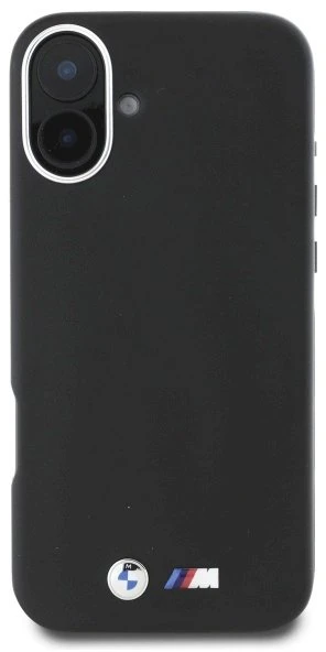 BMW BMHMP16M23 PMWK iPhone 16 Plus 6,7″ juodos spalvos kietas dėklas M Smooth Full Wrapped Metal MagSafe
